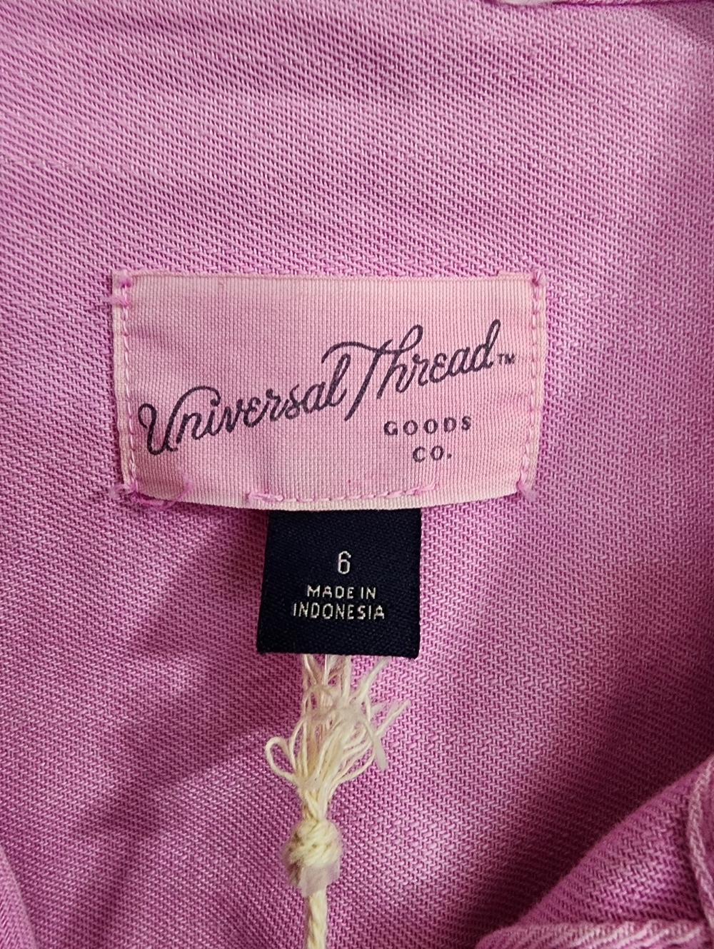 NWT Universal Thread Pink Utility Jumpsuit Belted Cotton Size 6 - Picture 13 of 15